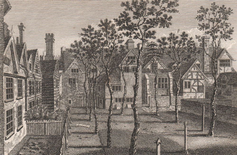 CANTERBURY CATHEDRAL. 'The King's School'. GOSTLING 1825 old antique print